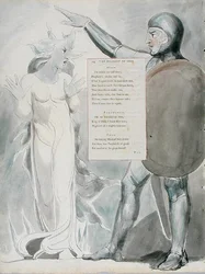 El descenso de Odín, diseño 84 de Los poemas de Thomas Gray, 1797-98